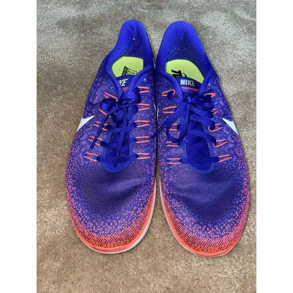 Nike Free RN Distance Men's Running Shoes Size 12 827115-402 Purple/Orange EUC - Picture 3 of 4